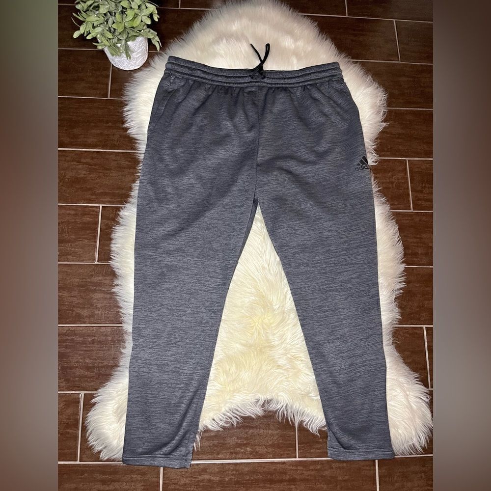 Adidas heathered grey joggers sz 2XL